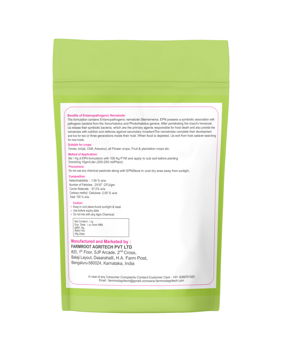 Farmroot Cruiser – Entomopathogenic Nematodes for Natural Insect Pest Control