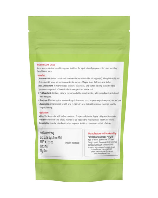 Farmroot Neem Cake – Organic Fertilizer & Natural Pest Control for Soil Health